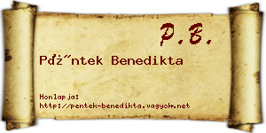 Péntek Benedikta névjegykártya